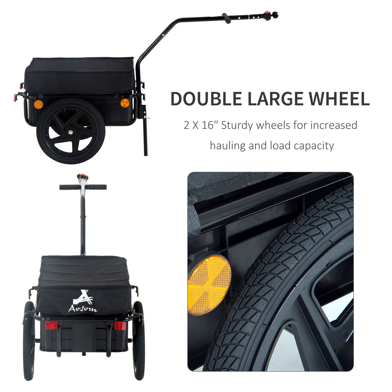 Aosom double clearance bike trailer