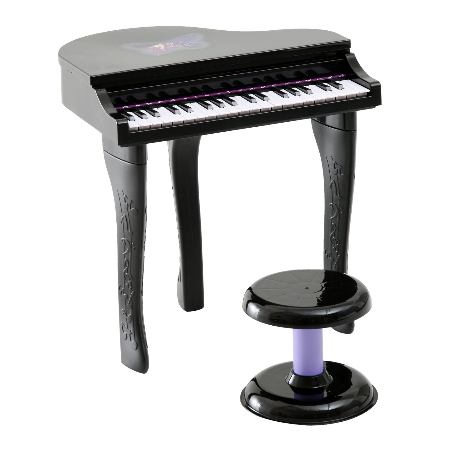 HOMCOM Mini Electronic  Piano W/Stool-Black