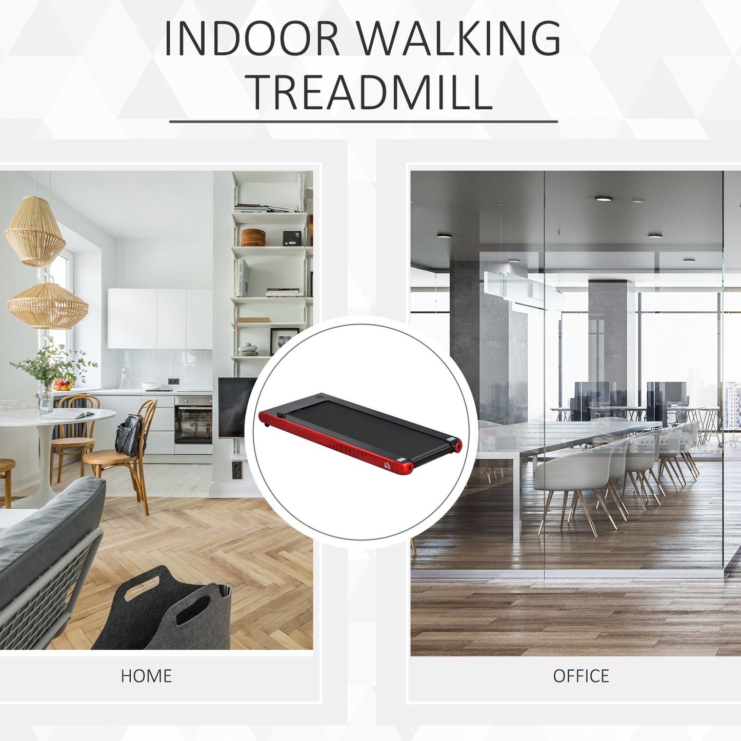 HOMCOM Electric Treadmill Walking Jogging Machine w/ Bluetooth Speaker LED Display Remote Control Home Office