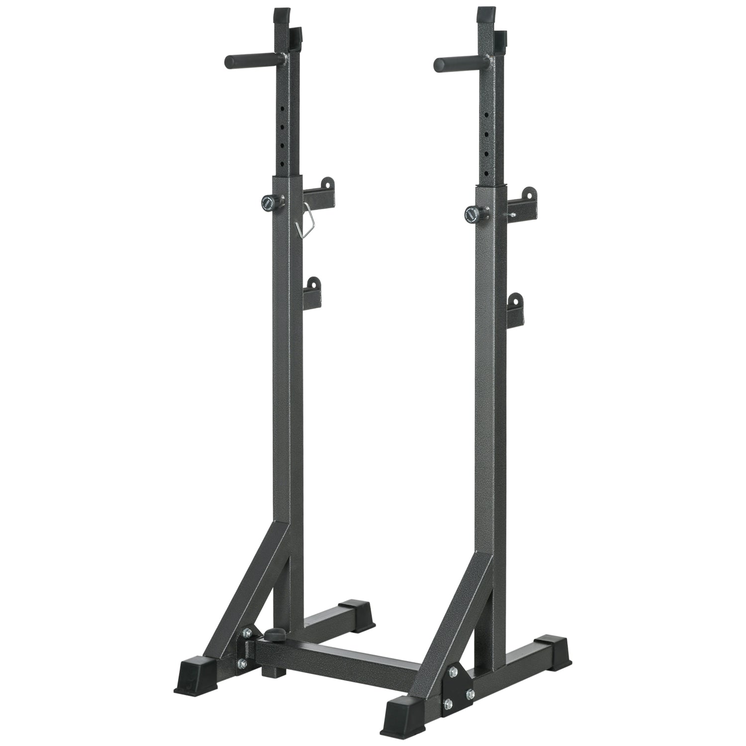 SPORTNOW Heavy Duty Barbell Squat Rack with Dip Station