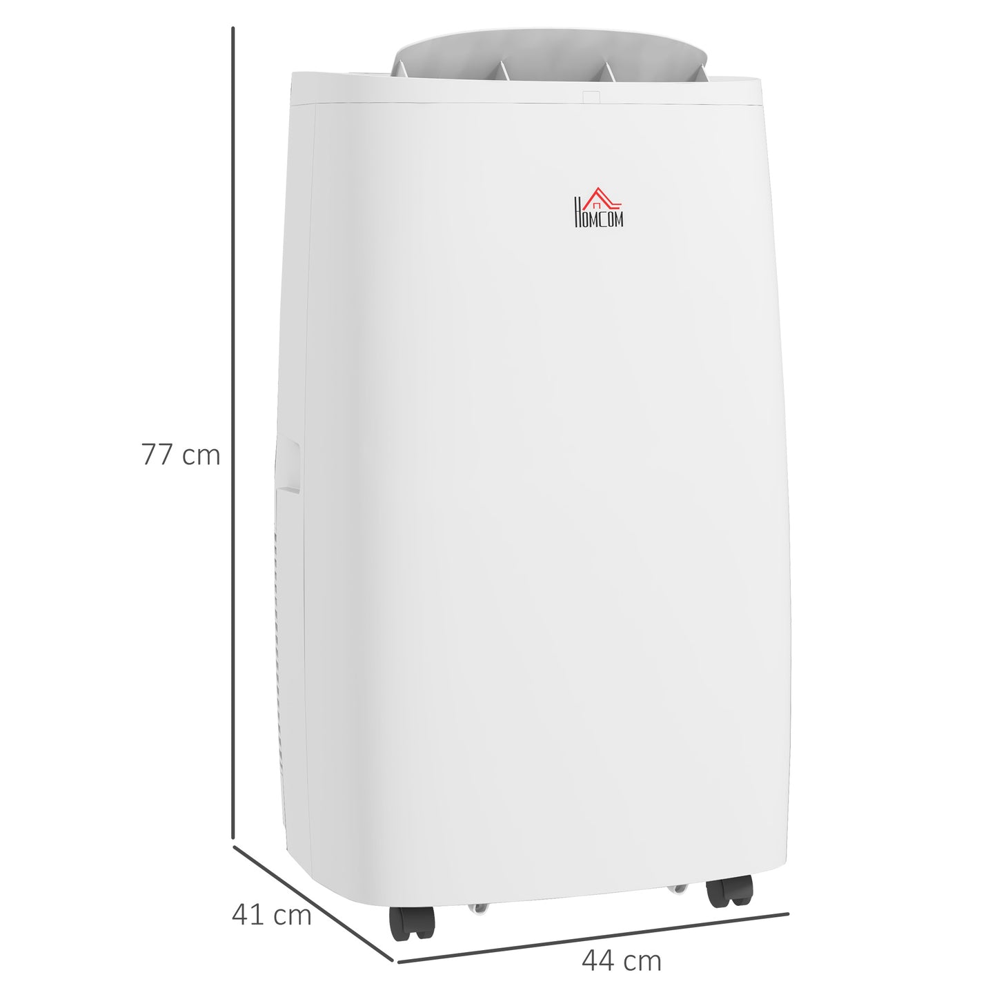 HOMCOM 14,000 BTU Mobile Air Conditioner for Room up to 40m², with Dehumidifier, 24H Timer, Wheels, Window Mount Kit