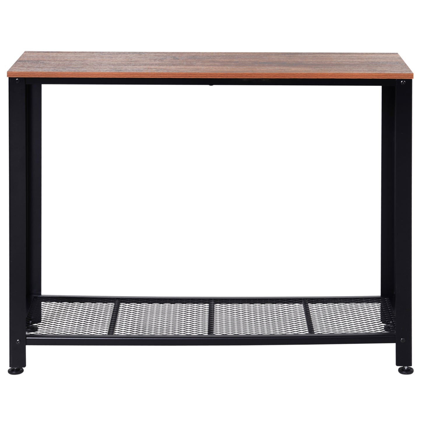 HOMCOM Steel Frame Industrial Style Console Table Brown/Black