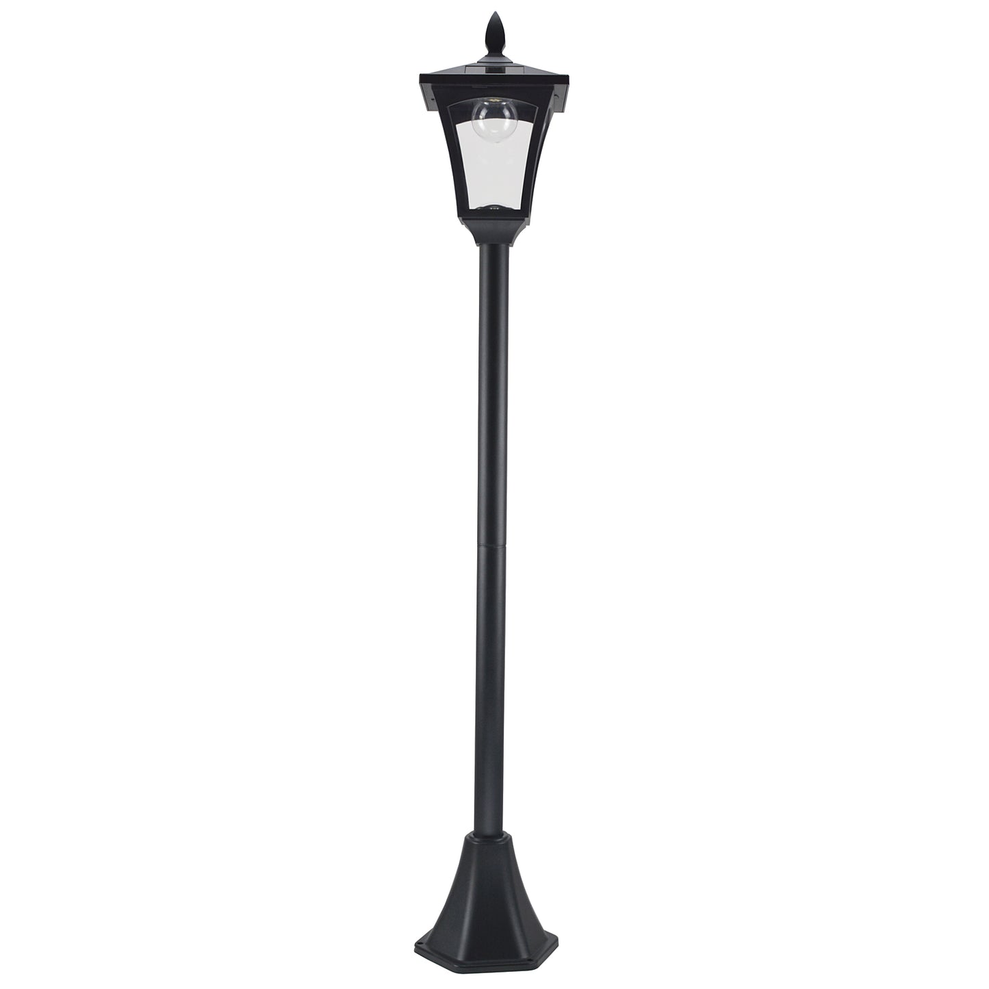 Outsunny Solar Powered Lamp Post, IP44, 18Lx18Wx160H cm-Black