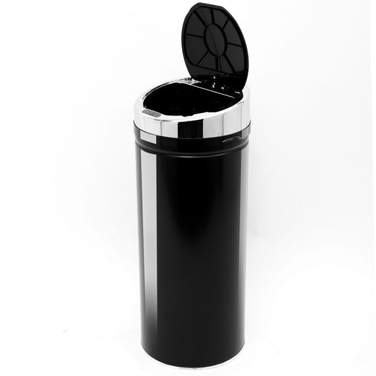 HOMCOM 42L Stainless Steel Sensor Trash Can W/ Bucket-Black