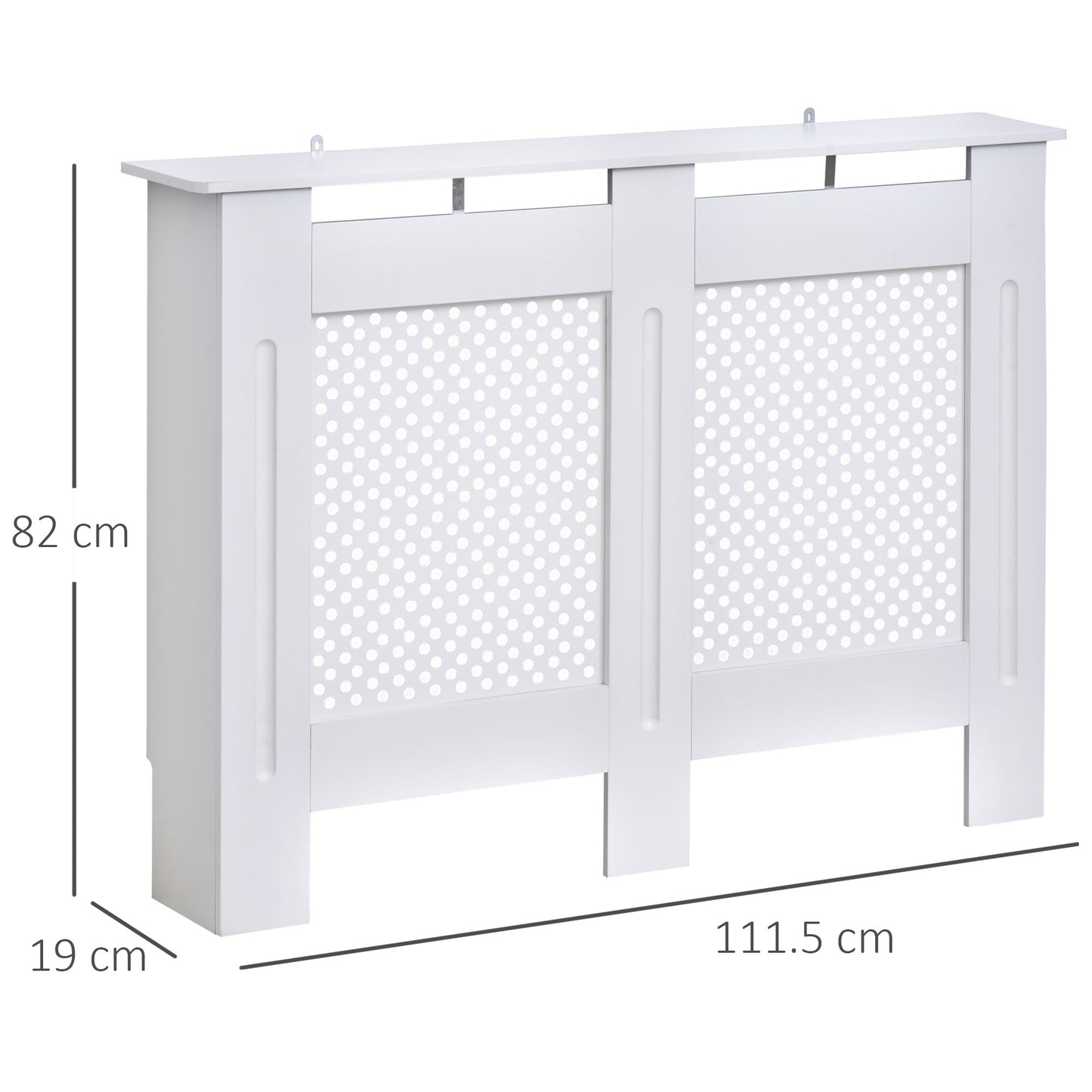 HOMCOM 111.5L X 19W X 82H cm MDF Radiator Cover-White