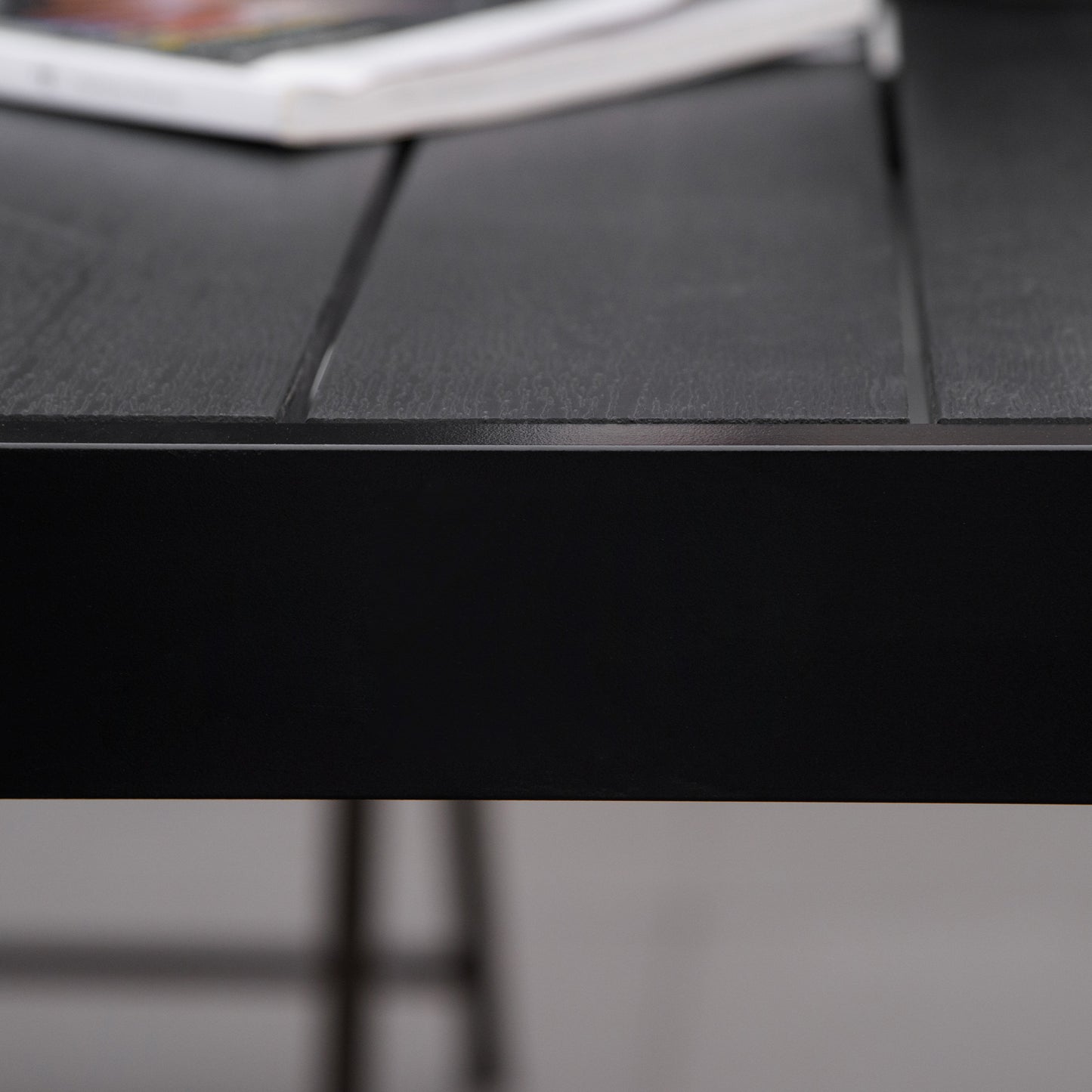 Outsunny Aluminium Outdoor Garden Dining Table for 8 People, Faux Wood Top, for Garden, Lawn, Patio, 190 x 90 x 74cm, Black