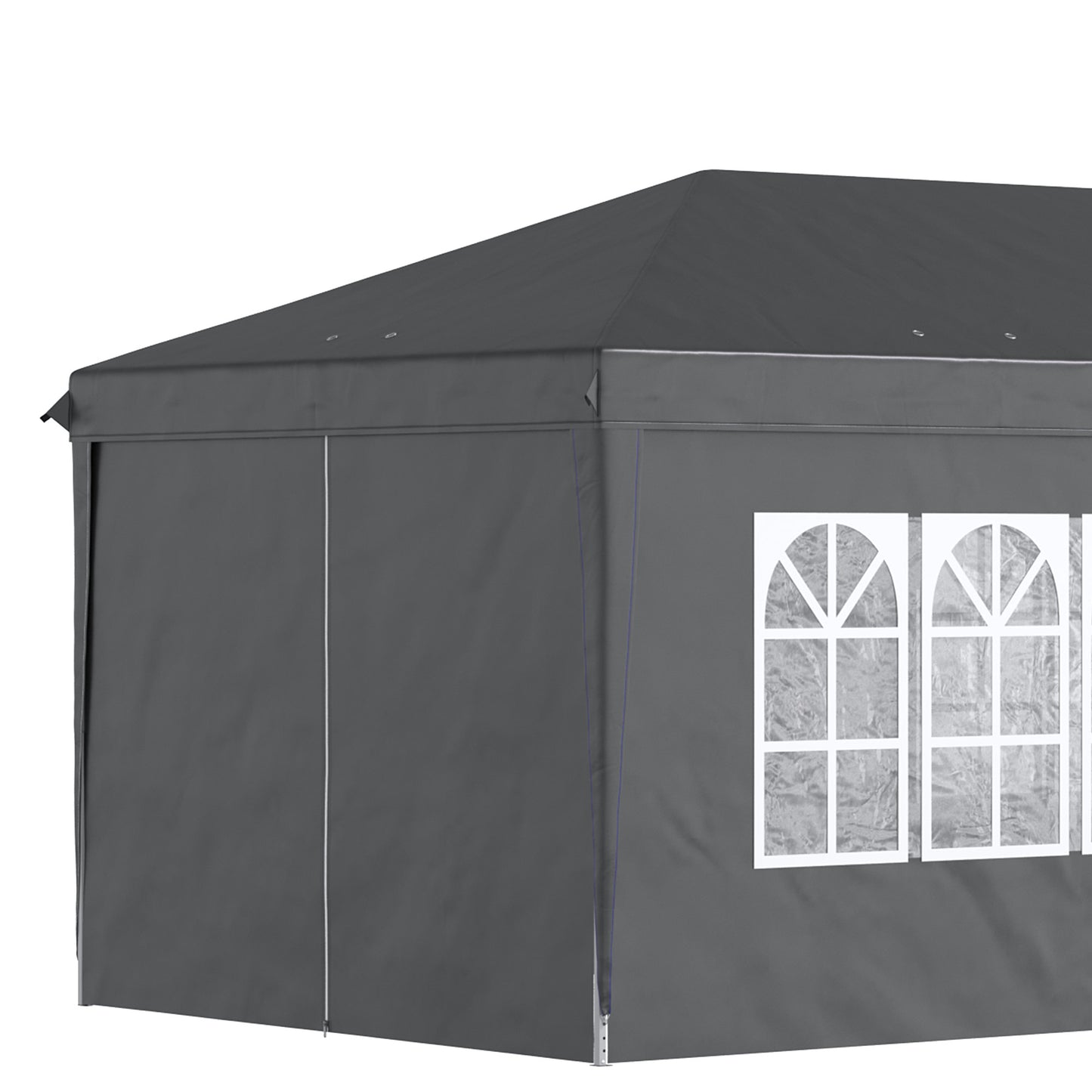 Outsunny 3 x 6m Pop-Up Gazebo, with Removable Walls - Black