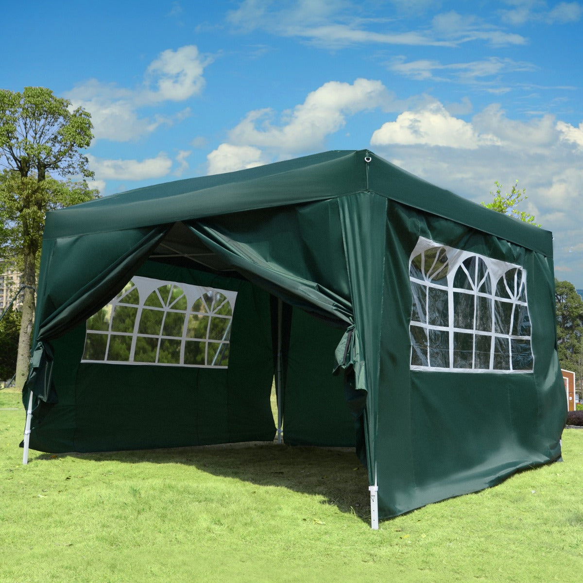 Outsunny Pop Up Gazebo Marquee, size(3m x 3m)-Green