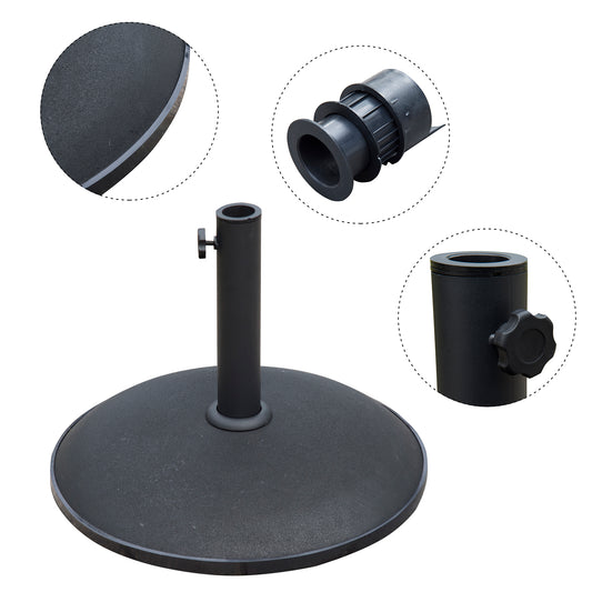 Outsunny 25kg Round Umbrella Base-Black