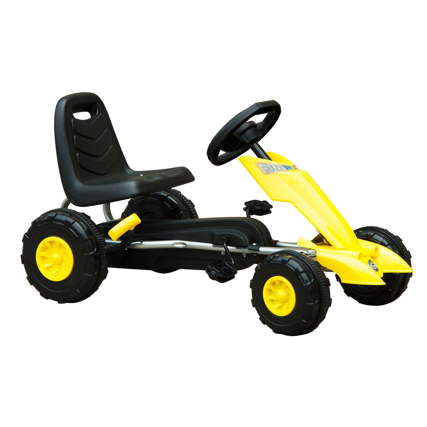 HOMCOM Pedal Go Kart-Yellow/Black