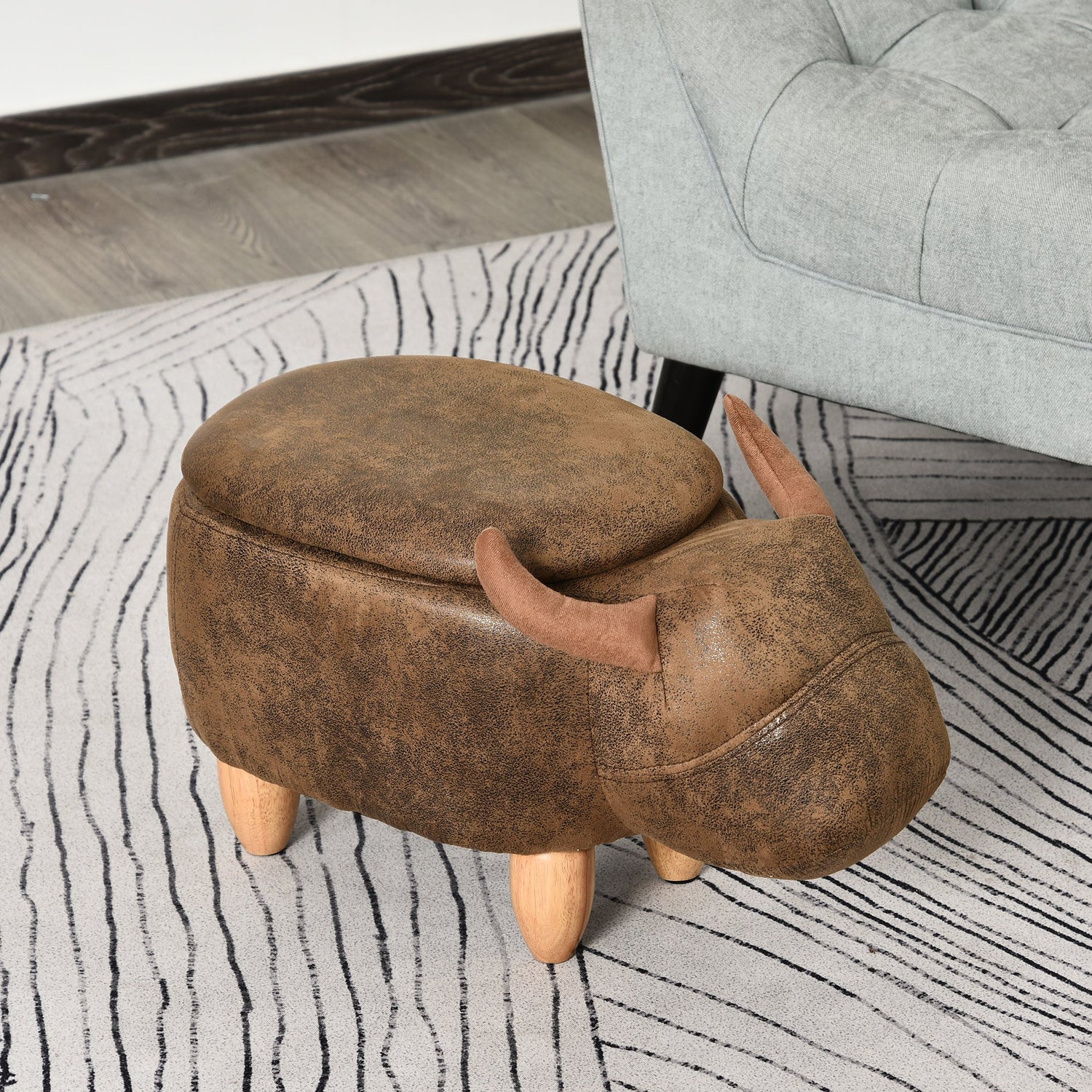 Brown cow online ottoman