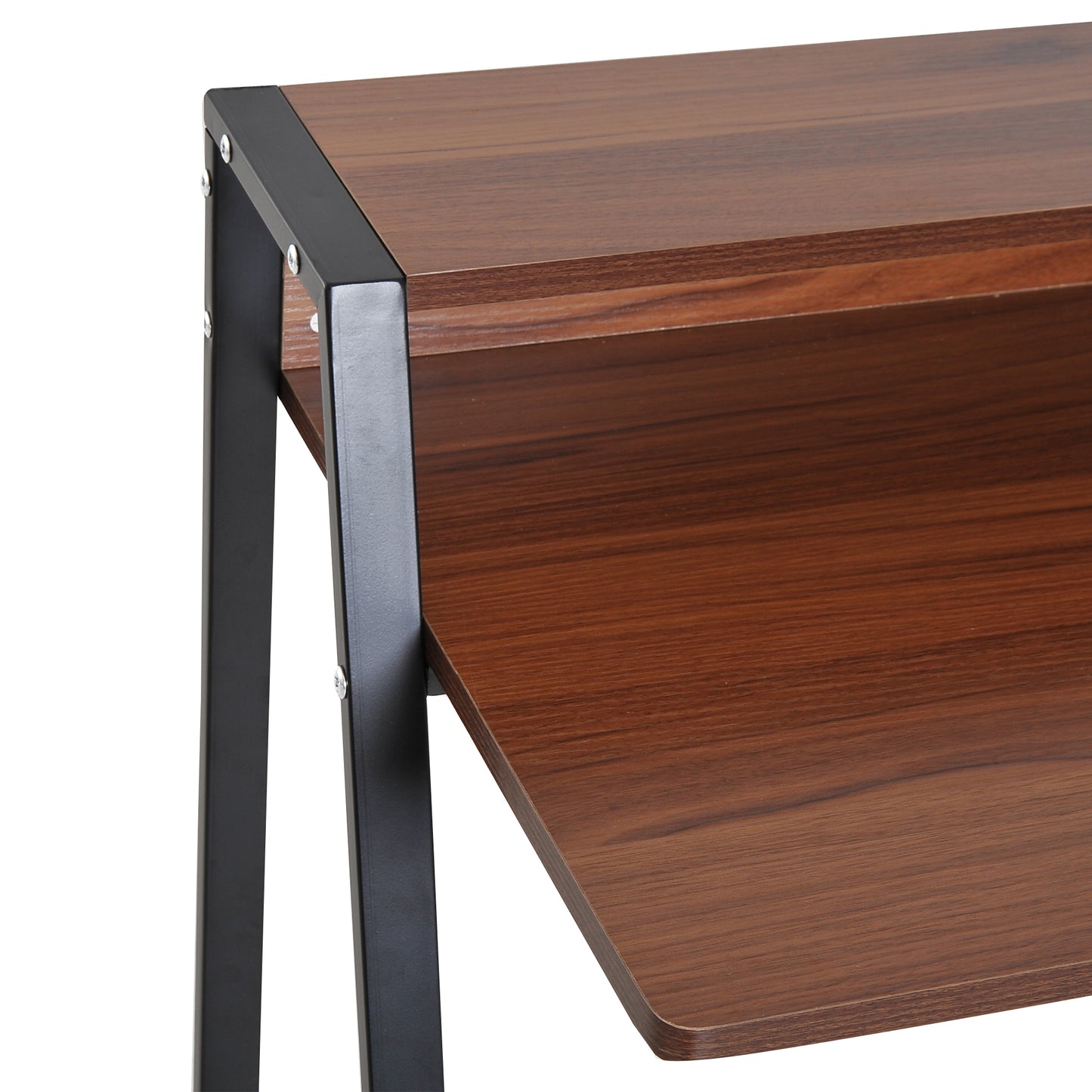 HOMCOM Computer Table, 84Lx45Wx85H cm-Walnut Colour