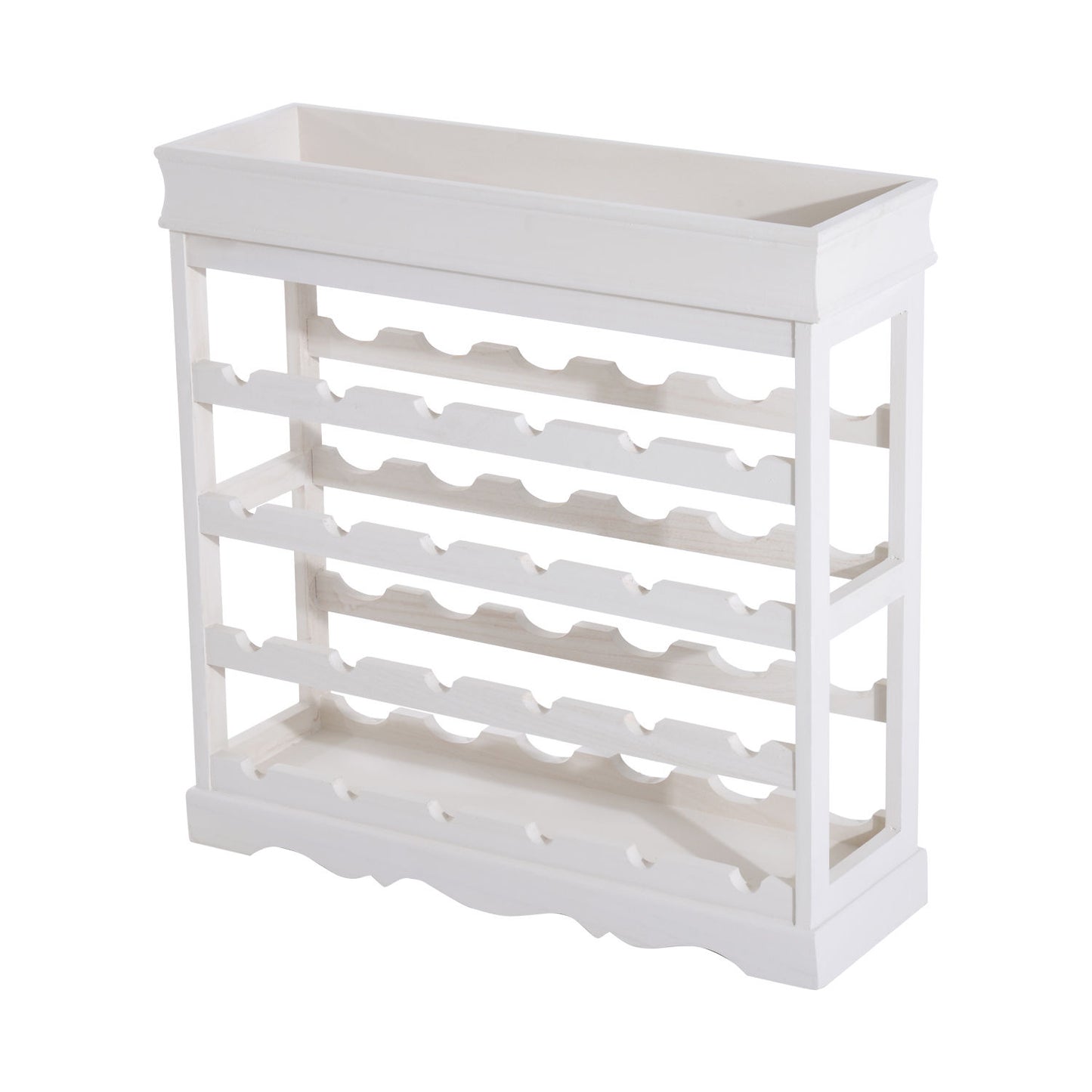 HOMCOM 70Wx22.5Dx70H cm 24 Bottles 4-tier Wine Rack-White