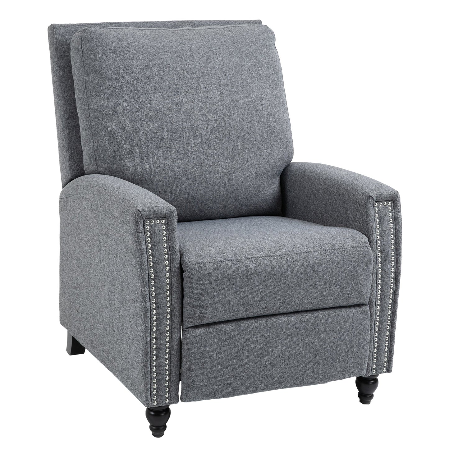 HOMCOM Fabric Single Sofa Chair Recliner Armchair w/ Footpad