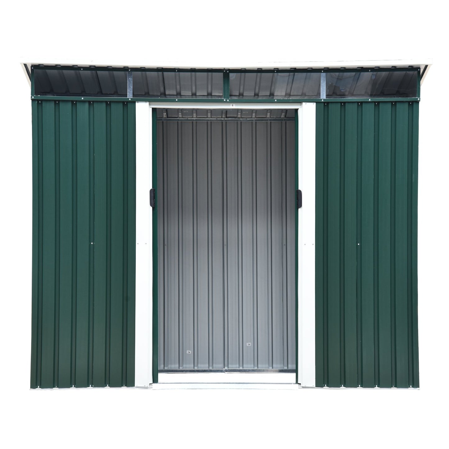 Outsunny 3.9 x 8ft Corrugated Steel Garden Shed - Green