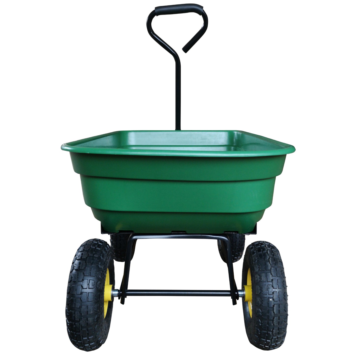 Outsunny Heavy Duty 4 Wheel Trolley, 75L-Dark Green