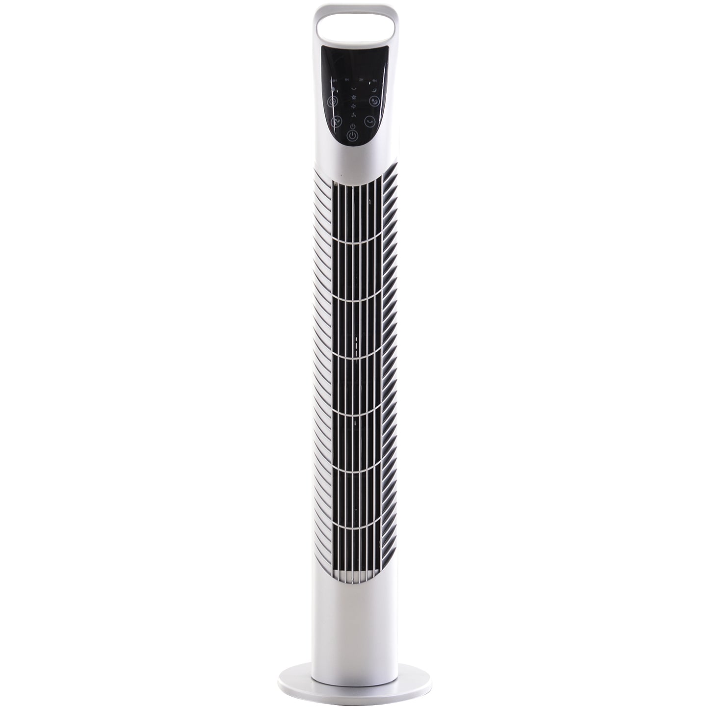 HOMCOM 40W Wind Speed Adjustable ABS Quiet Oscillating Tower Fan w/ Remote Silver