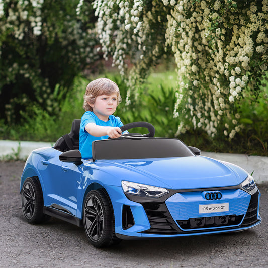 HOMCOM Audi Licensed Kids Electric Ride On Car with Parental Remote Control, Blue