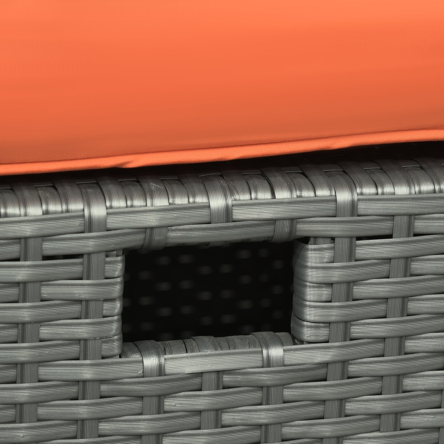 Outsunny 6pc Outdoor Rattan Wicker Furniture Set with 3-Seat Sofa, 2 Single Sofas, 2 Footstools and Coffee Table