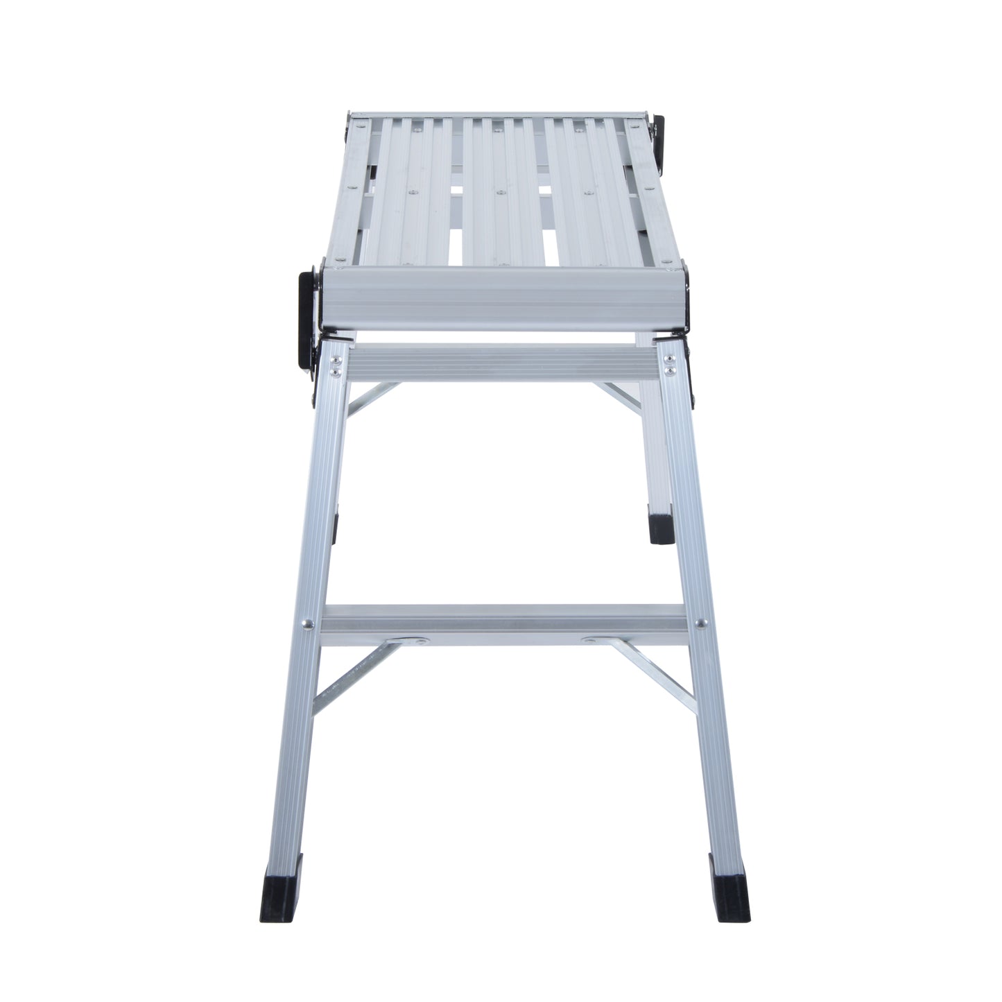HOMCOM Aluminum Folding Step Up Ladder Bench Silver