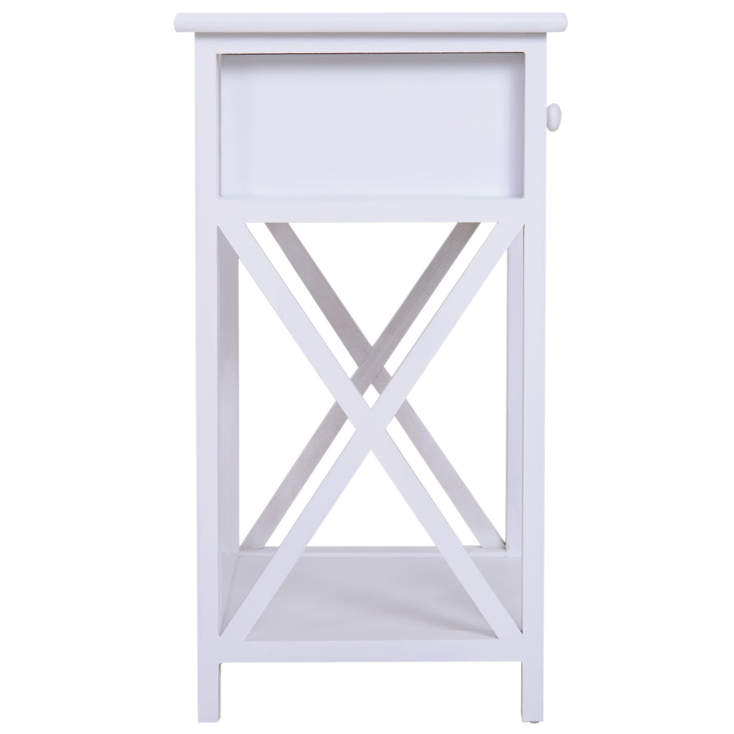 HOMCOM 40Lx30Wx55H cm End Table-White