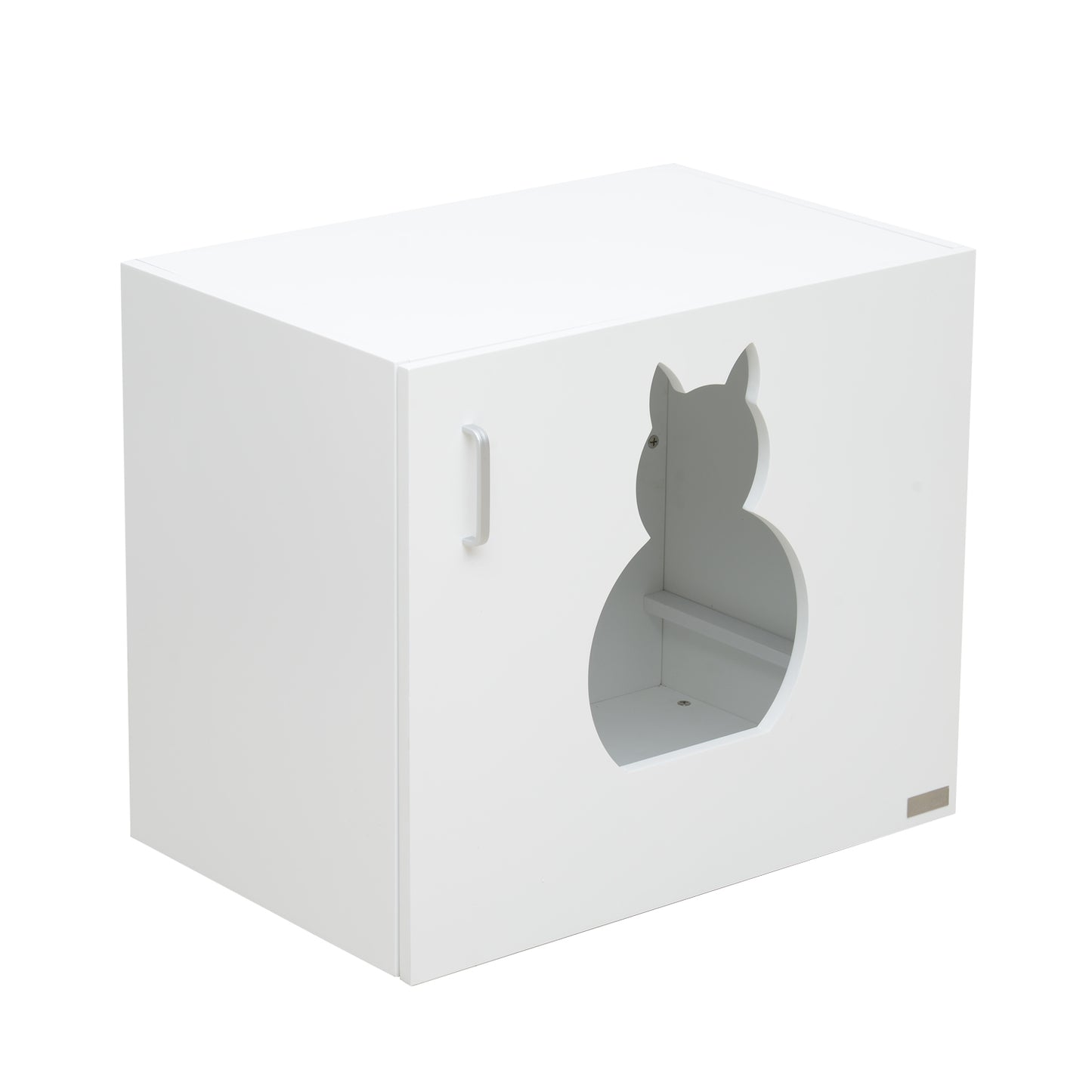 Pawhut Cat Litter Box Bathroom Furniture-White