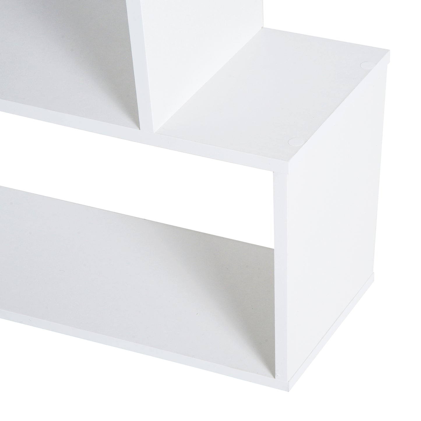 HOMCOM Particle Board 6-Tier Asymmetrical Shelving Unit White