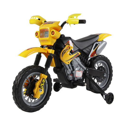 HOMCOM Electric Motorcycle for Kids Ride on Toys-Yellow
