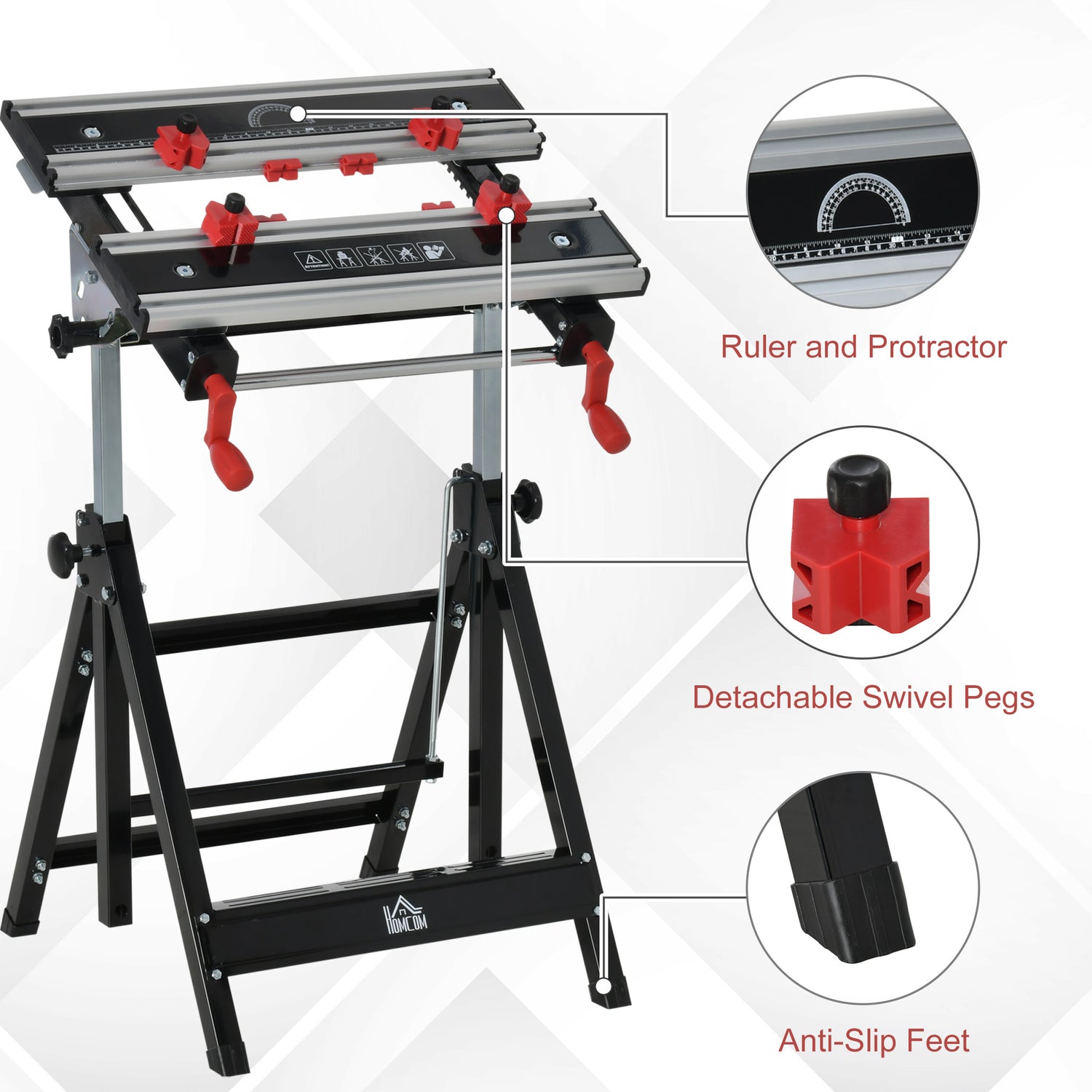 Roller Support Stand Metal Heavy Duty Adjustable Foldable Bench Saw Storage