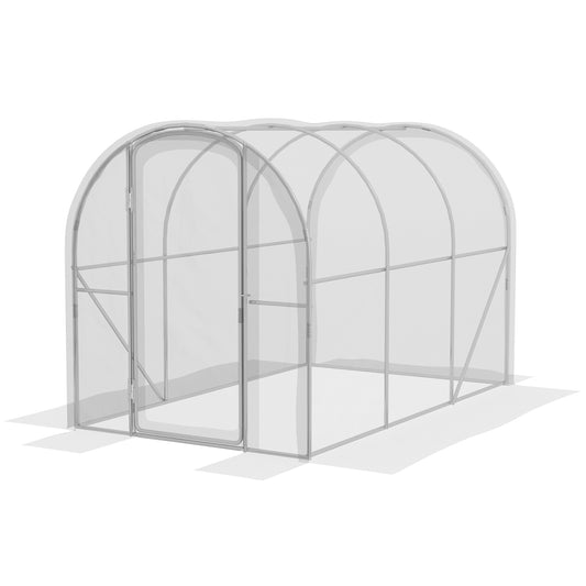 Outsunny Polytunnel Greenhouse Walkin Grow House with PE Cover Door and Galvanised Steel Frame 3 x 2 x 2m Clear