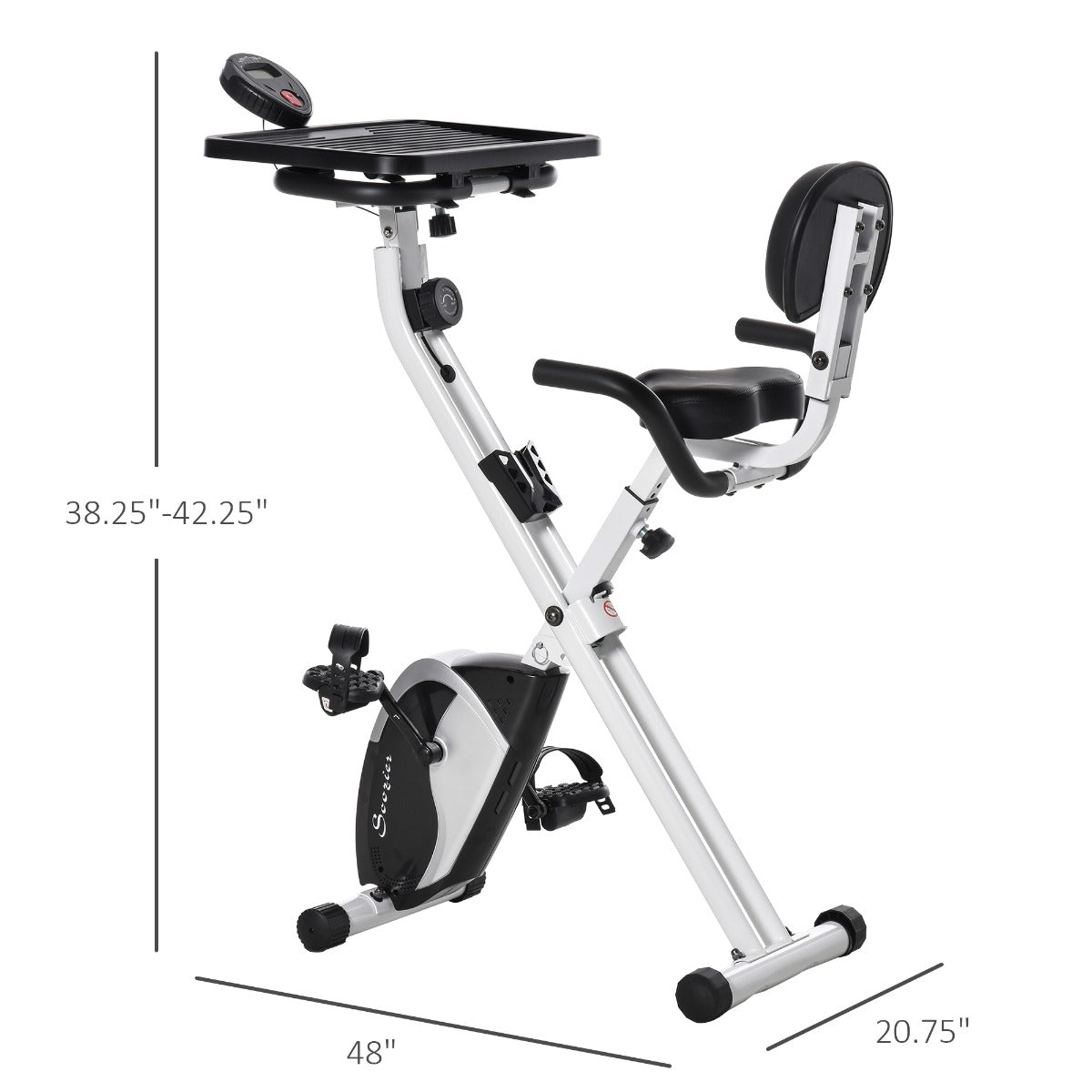 HOMCOM 8-Level Adjust Indoor Magnetic Exercise Bike Cardio Workout Bike Trainer