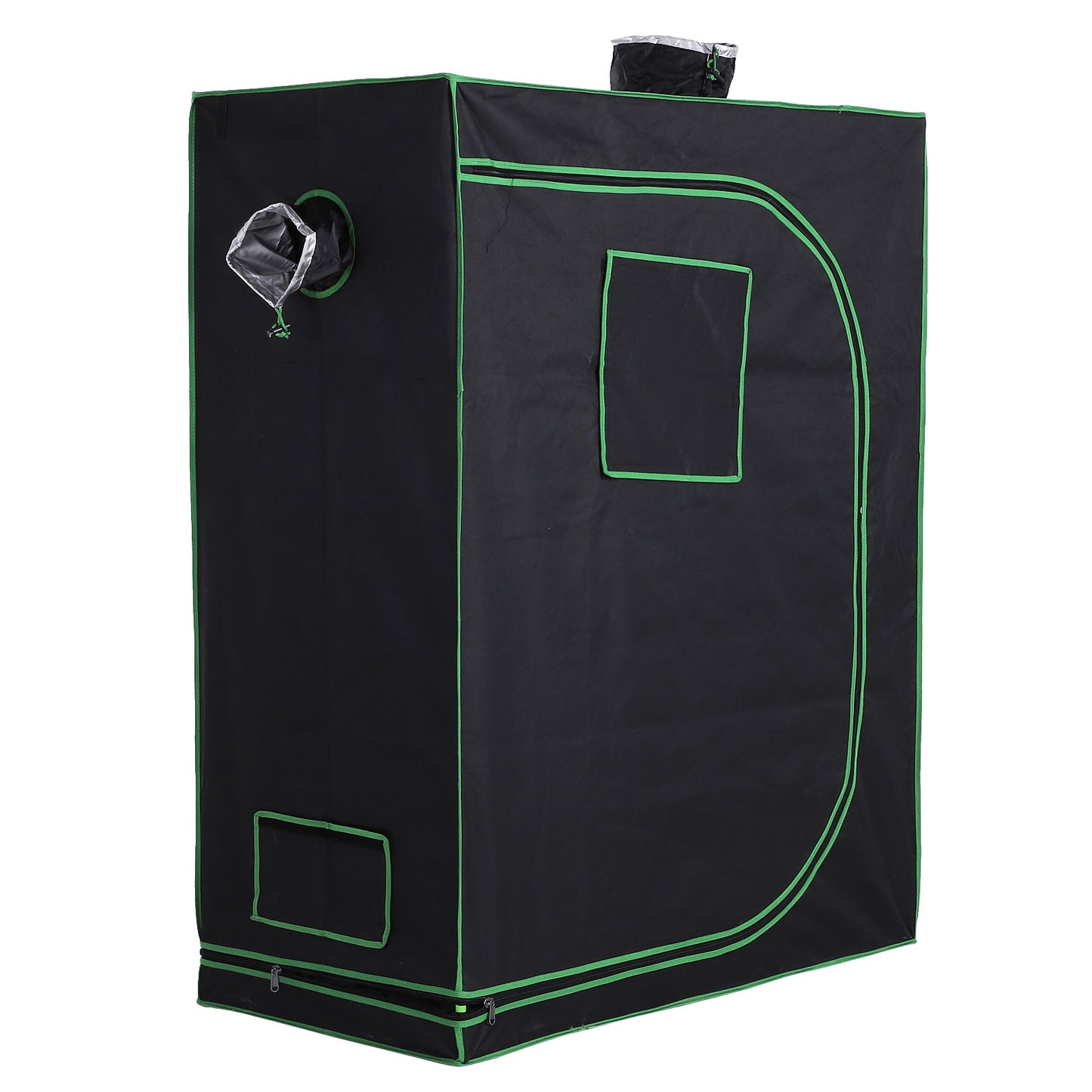 Outsunny Hydroponic Plant Grow Tent Canopy Indoor Reflective Mylar Green Room 600D Oxford 120L x60W x150Hcm Silver