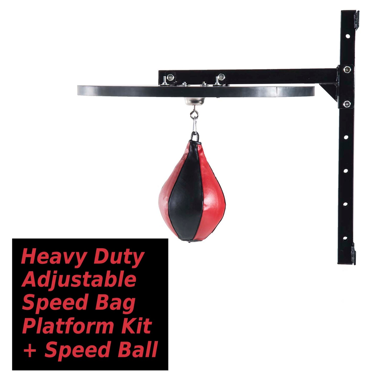 HOMCOM Punching Boxing Speed Bag Boxing Workout Platform-Red/Black