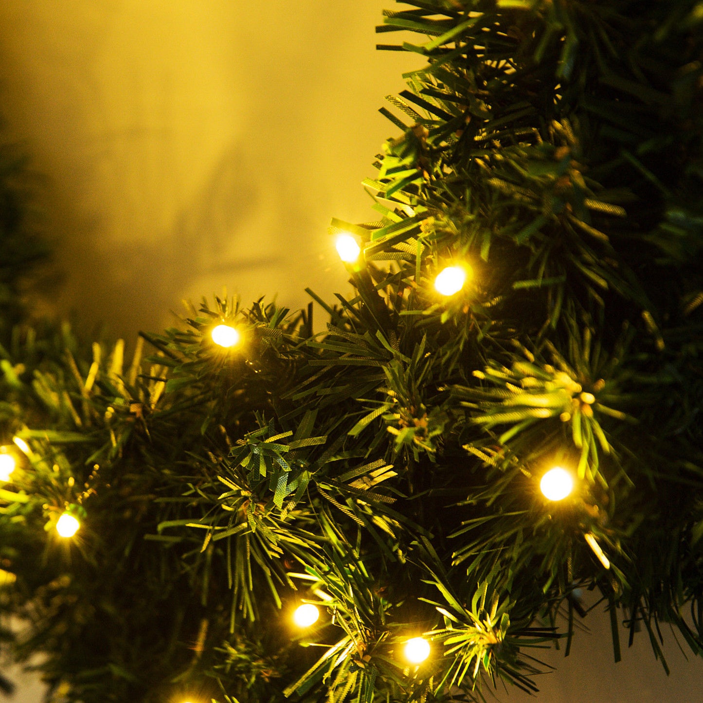 HOMCOM Christmas Wreath Decoration, 50 LED Lights