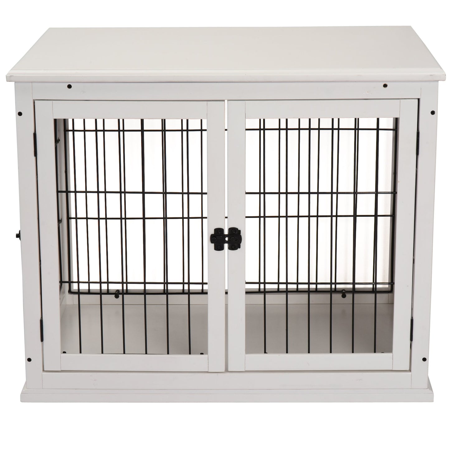 PawHut MDF 3-Door Small Indoor Pet Cage White