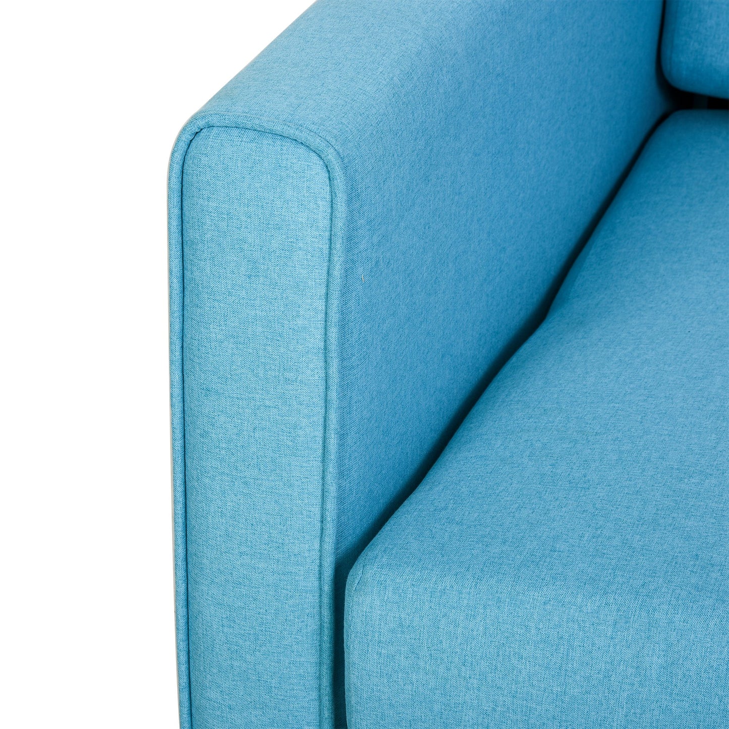 HOMCOM Polycotton 2-Seater Sofa Bed w/ Pillows Blue