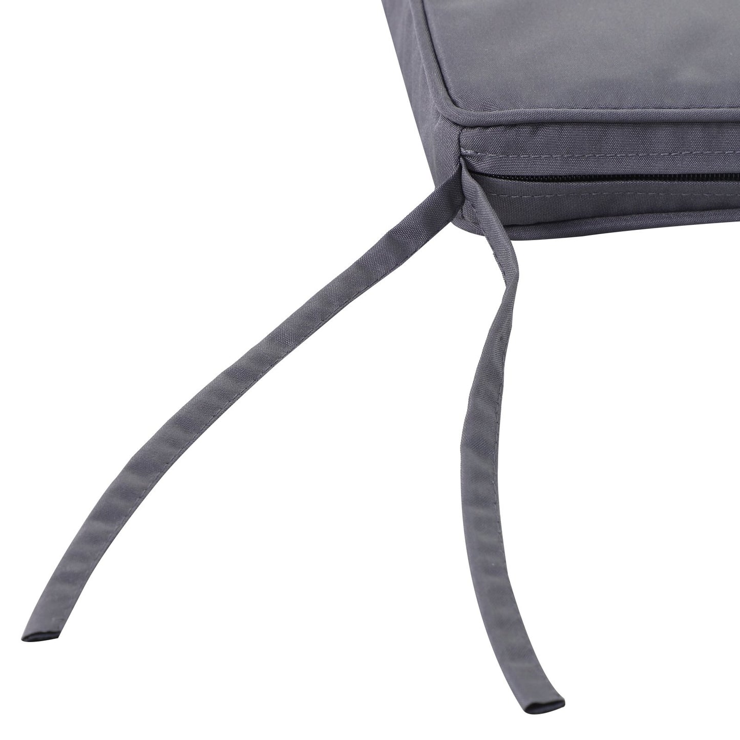 Outsunny Polyester Set Of 2 Garden Chair Cushion Grey