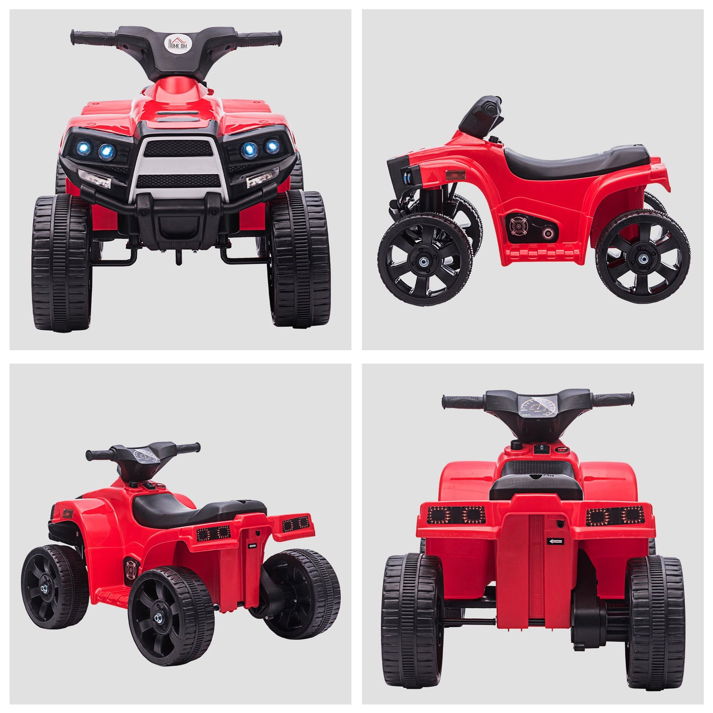 HOMCOM 6 V Kids Ride on Cars Electric ATV for 18-36 months Black+Red