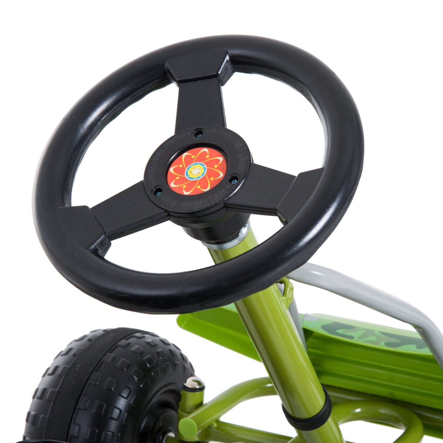 HOMCOM Kids Pedal Go Kart W/Adjustable Seat-Green