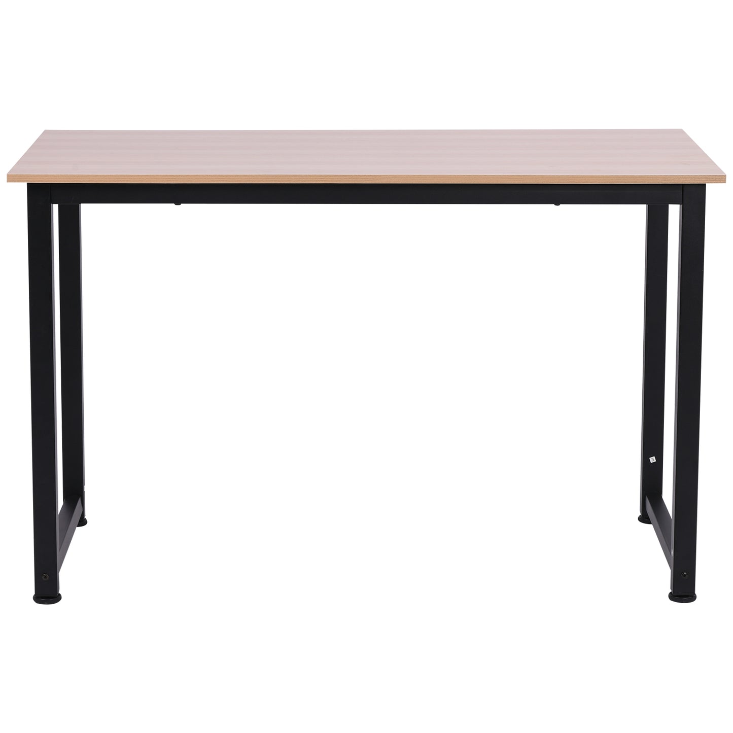 HOMCOM Computer Desk W/ Black Metal Frame MDF, 120W x 60D x 76Hcm-Oak Grain Tone