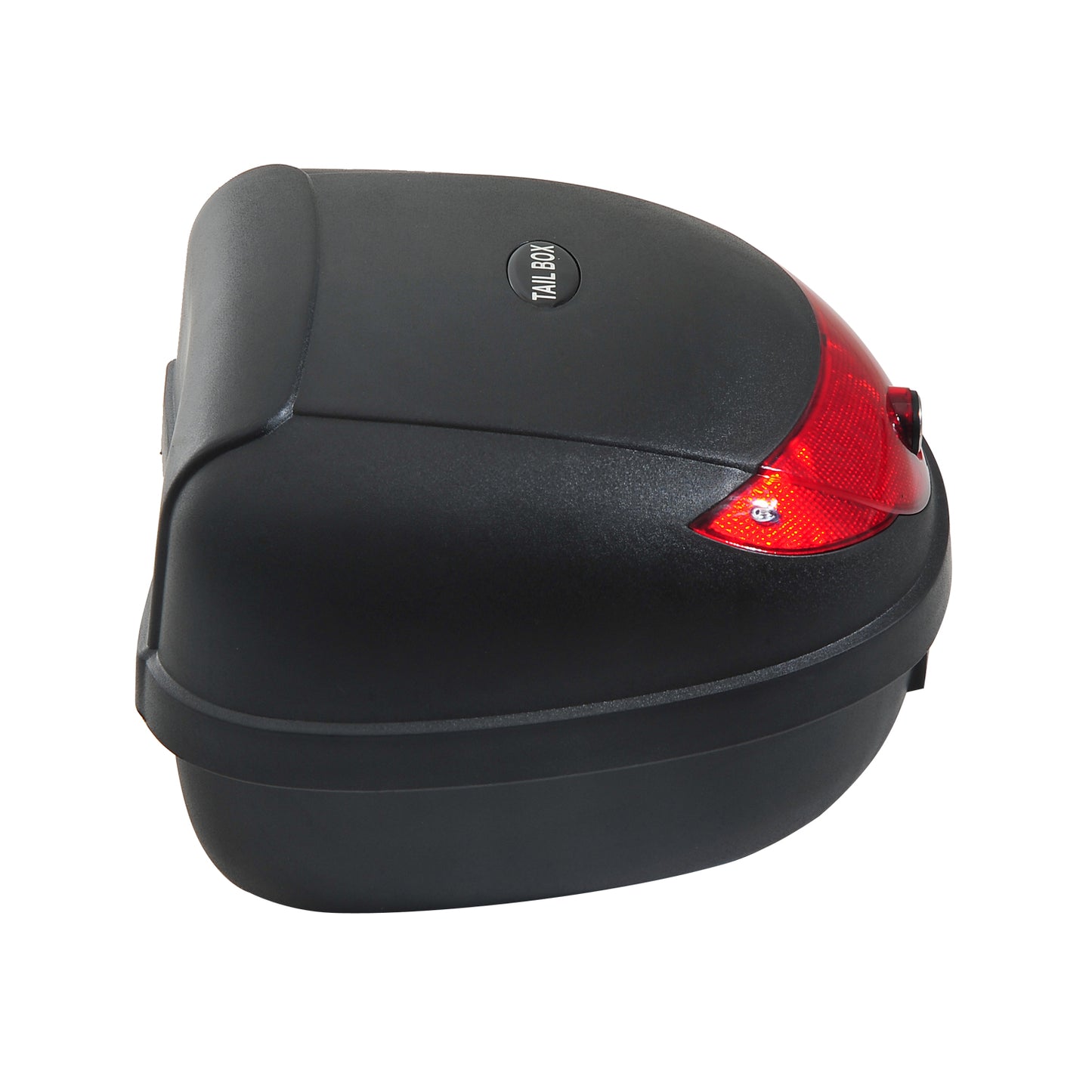 HOMCOM 24 L Motorcycle Luggage Case W/Reflectors-Black/Red