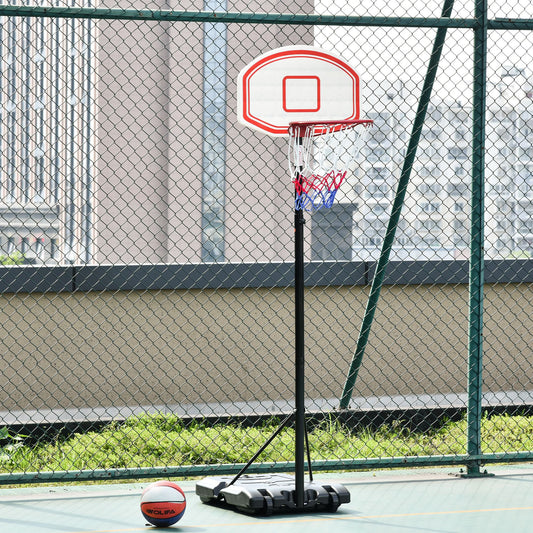 HOMCOM Portable Basketball Stand 175-215cm Adjustable Height Sturdy Rim Hoop Base Net
