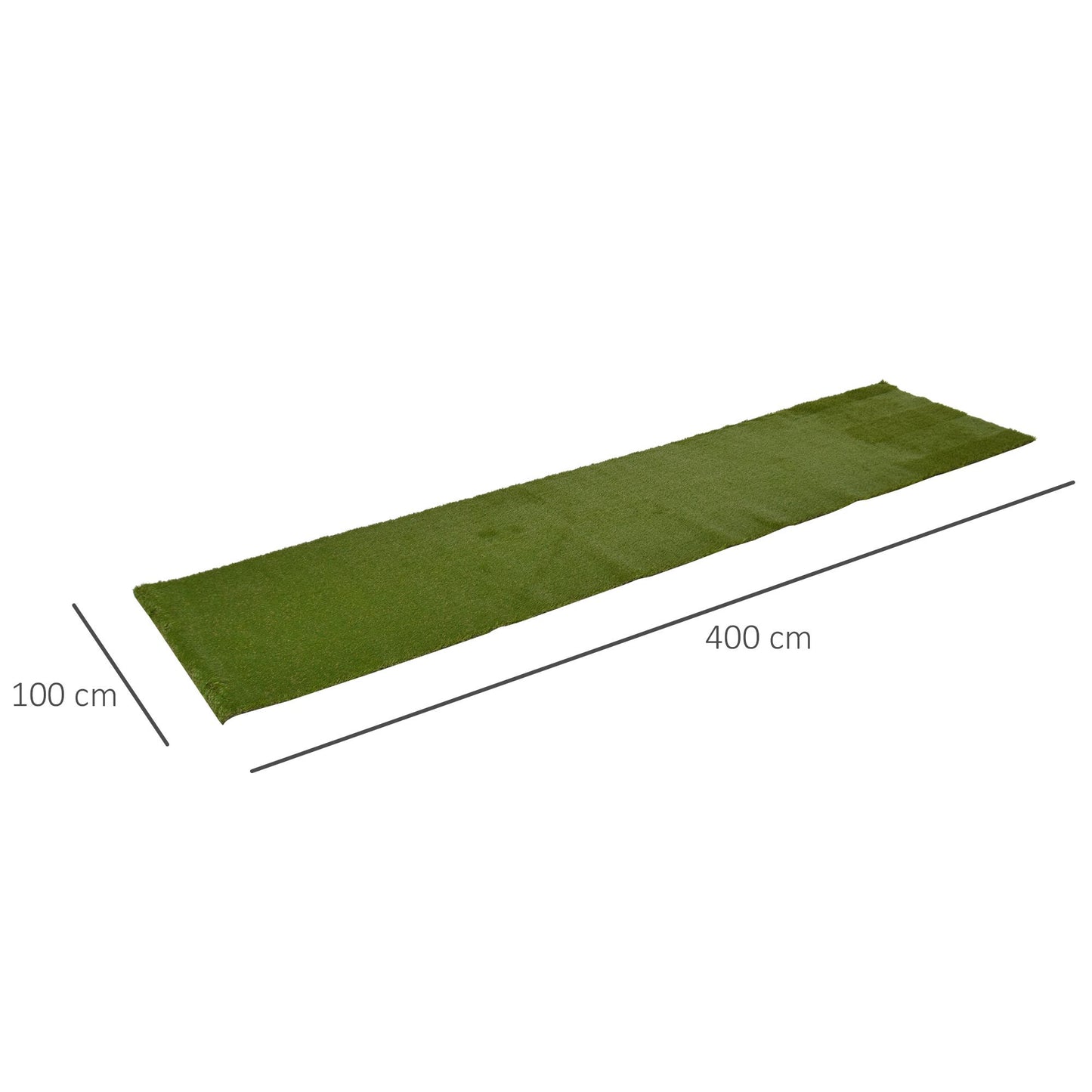 Outsunny 4 x 1m Artificial Grass Turf with 30mm Pile Height Non-toxic Drainage Holes