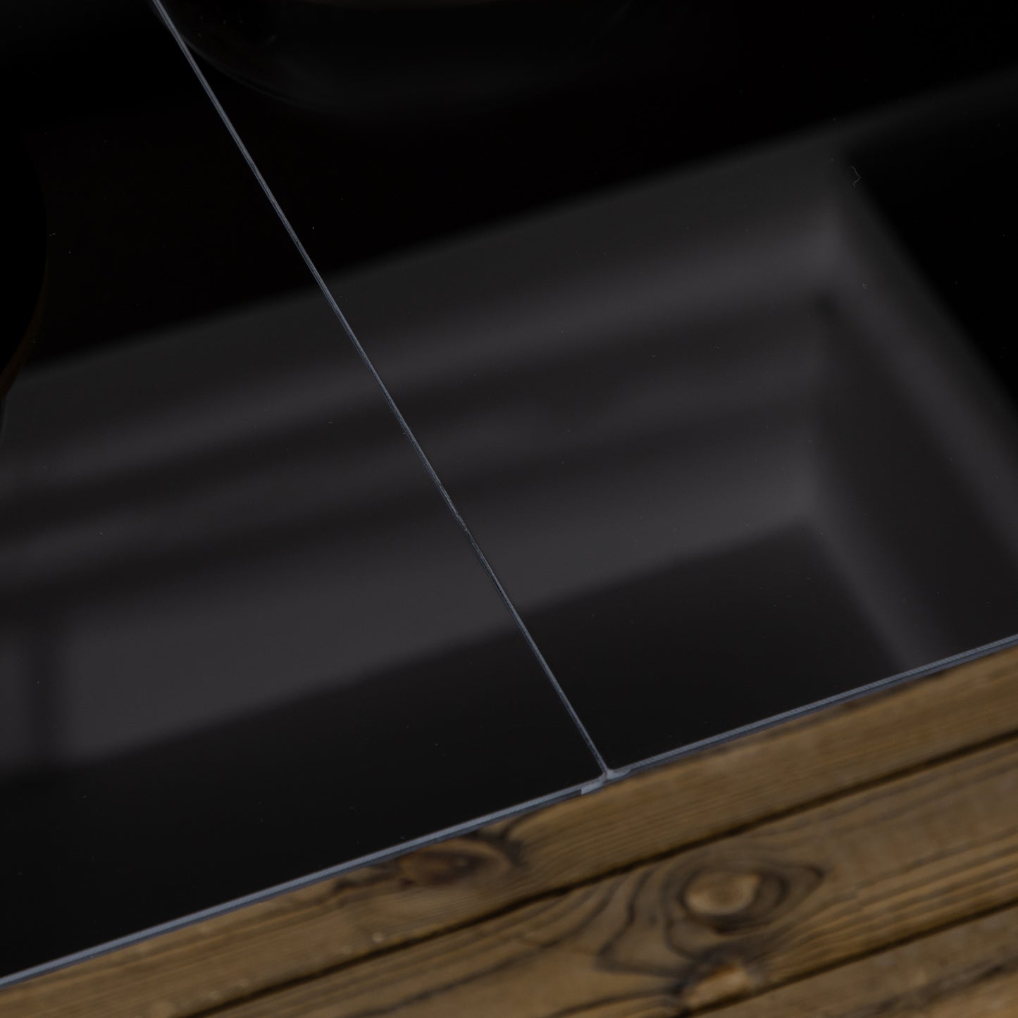 Outsunny Outdoor Dining Table for 6, Aluminium Rectangular Garden Table with Tempered Glass Tabletop for Yard, Deck, Patio, Black