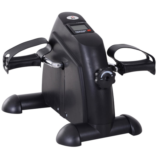 HOMCOM Mini Exercise Bike Under Desk Bike Fitness W/LCD Display, 9Wx 40Dx 31Hcm-Black
