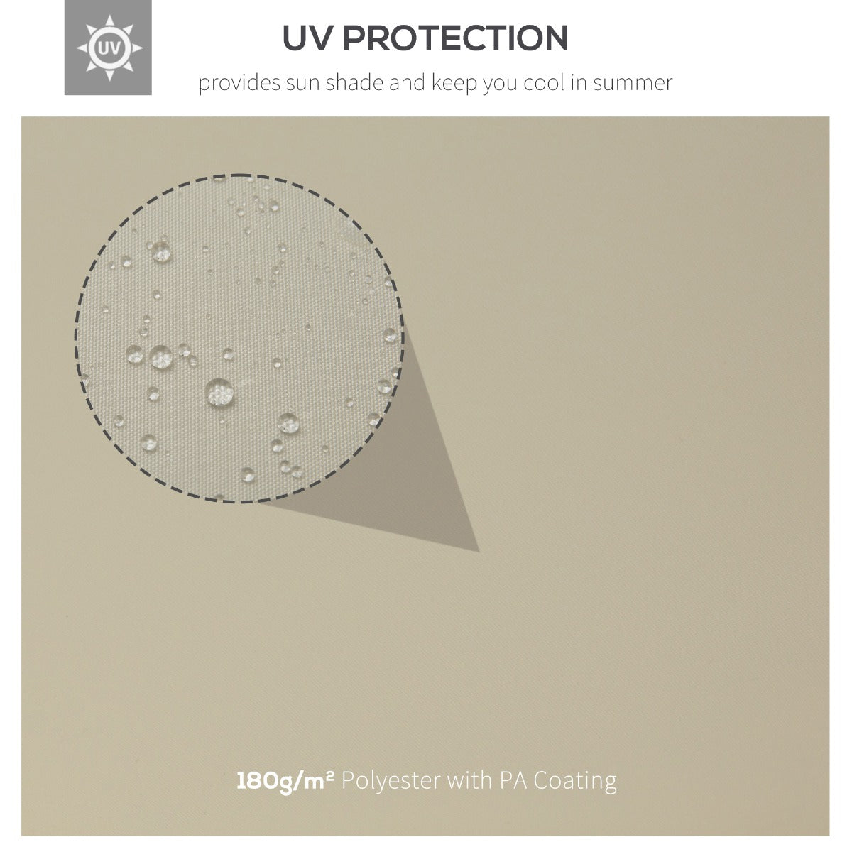 Outsunny 3x4 m 2-Tier Waterproof Gazebo Replacement Top-Cream-White