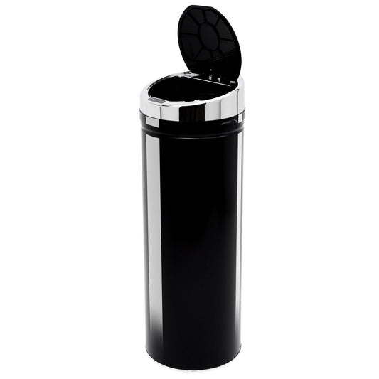 HOMCOM 50 L Stainless Steel Sensor Trash Can W/ Bucket-Black