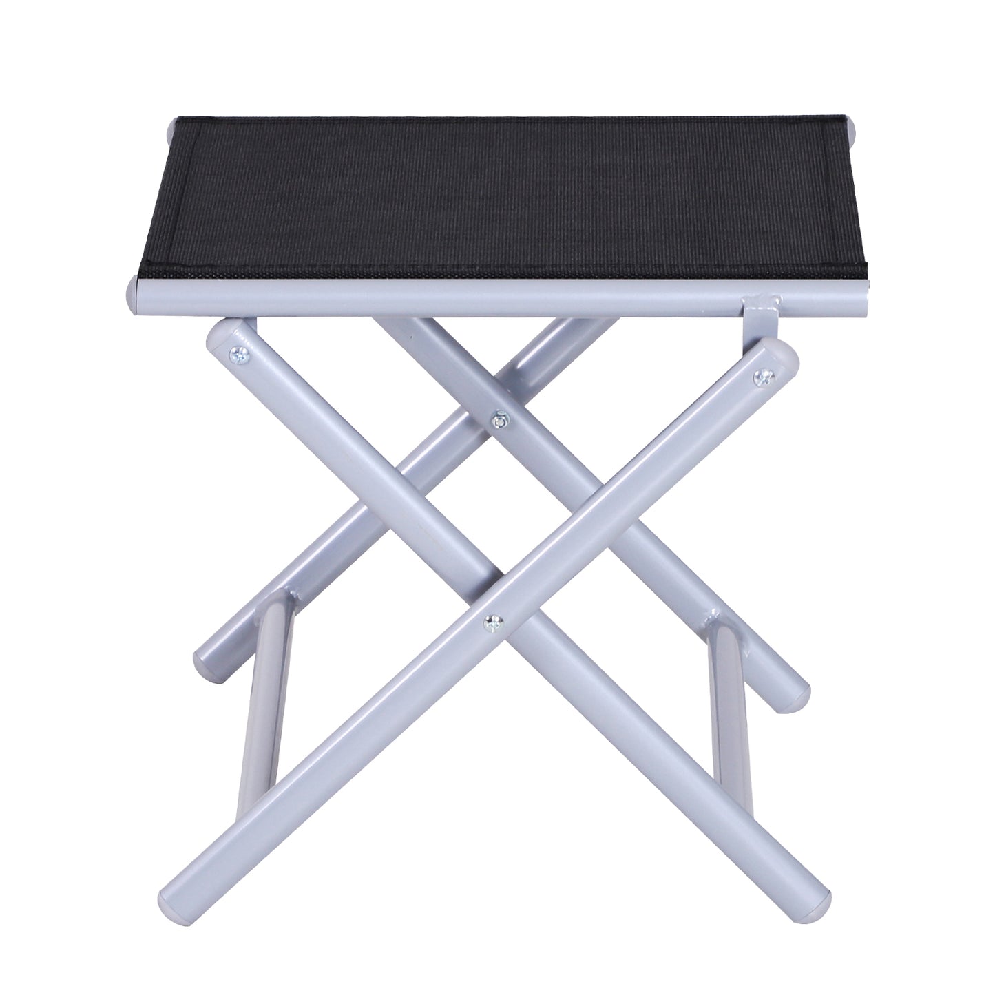 Outsunny Portable Aluminum Textoline Chair-Black