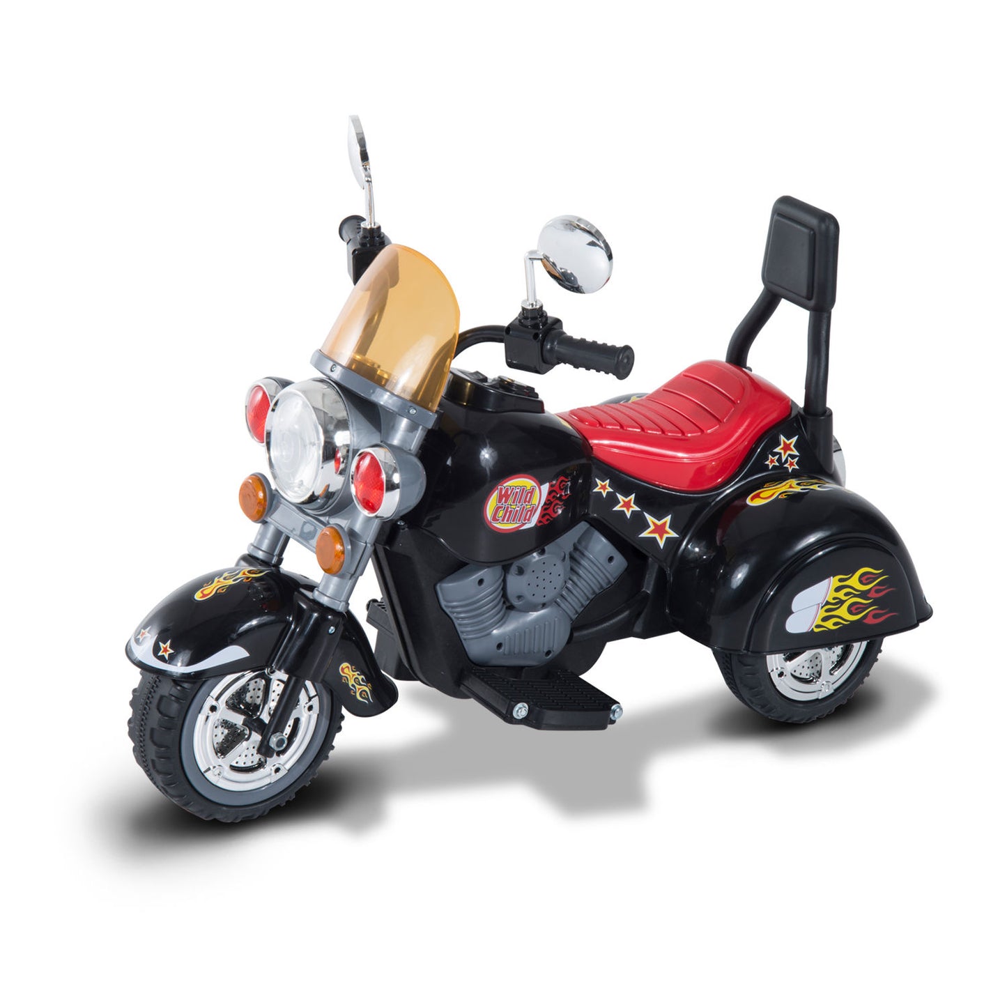 HOMCOM Kids Ride On Toy Car Motorbike Electric Scooter 6V Battery Operated Toy Trike-Black