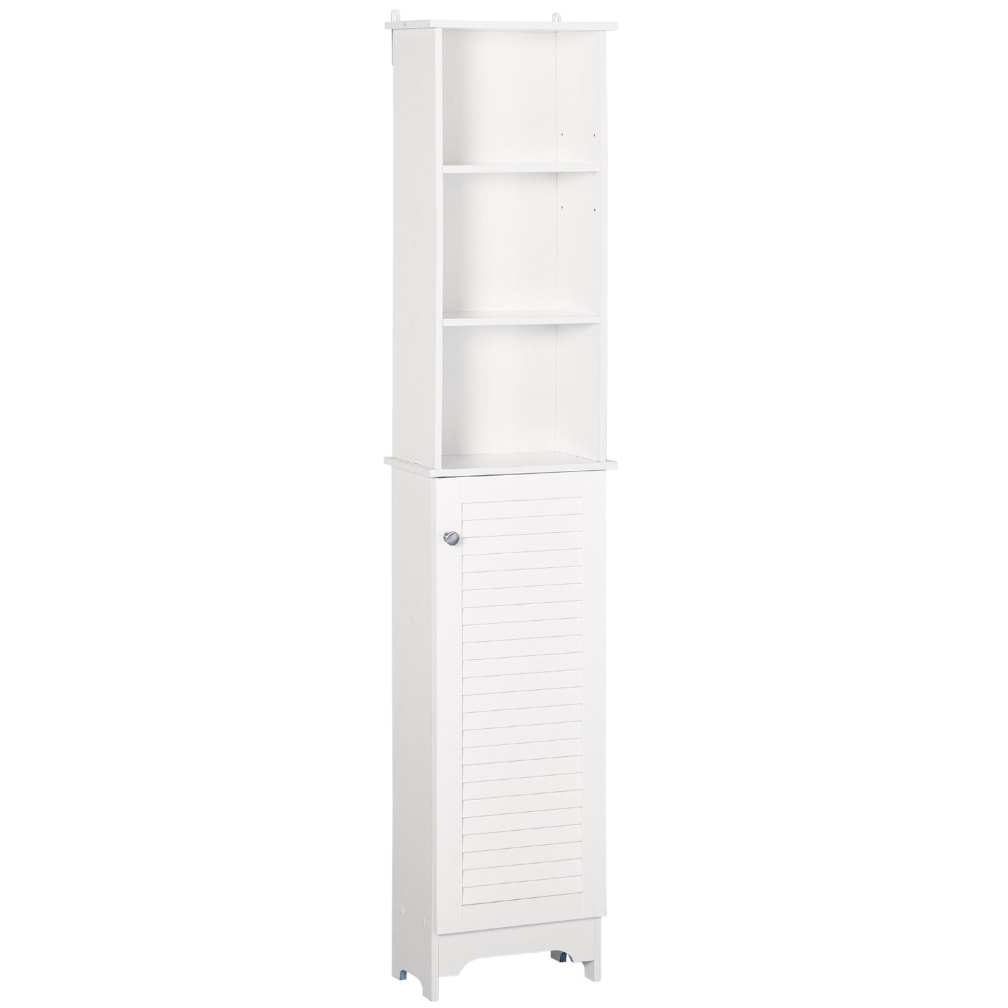 HOMCOM 165cm Freestanding Slimline Bathroom Storage Cabinet w/ 6